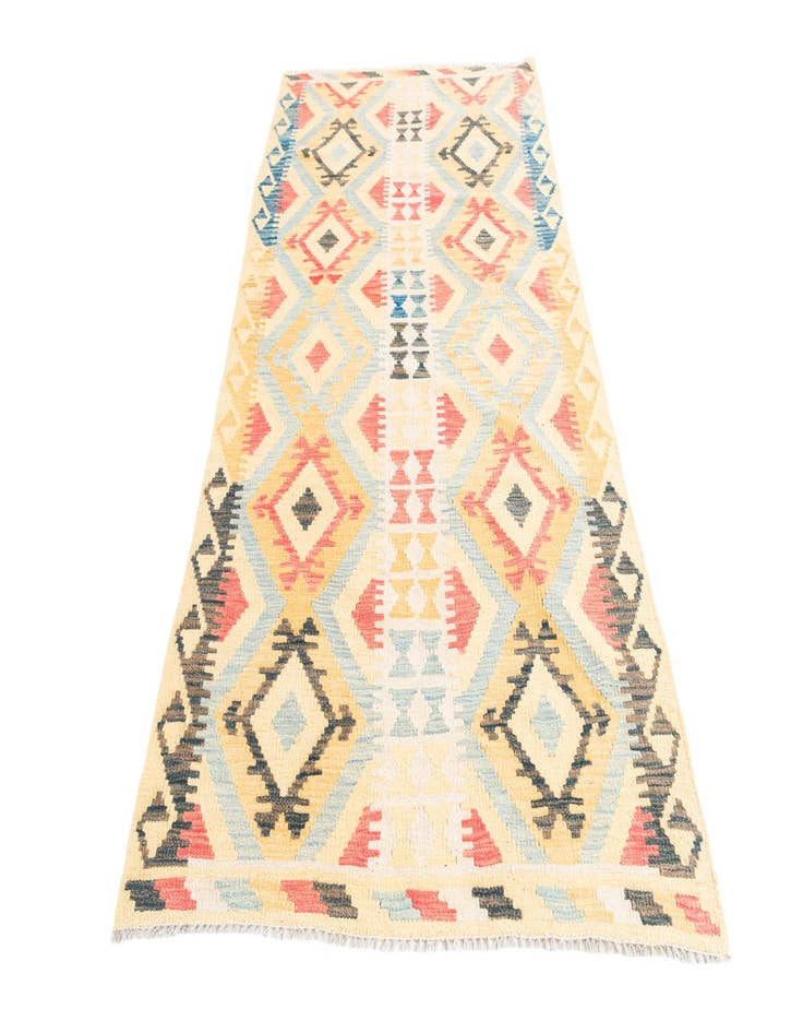 Detail image of  3' 5 x 6' 5  Hand Woven Kilim Maymana Wool Rug