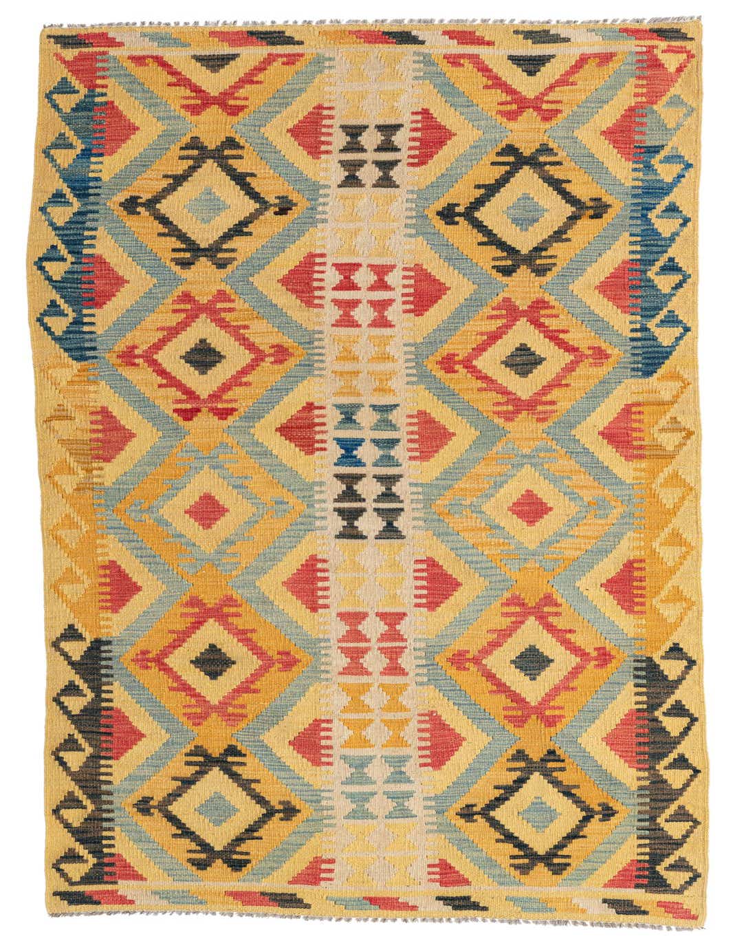 Primary image  3' 5 x 6' 5  Hand Woven Kilim Maymana Wool Rug
