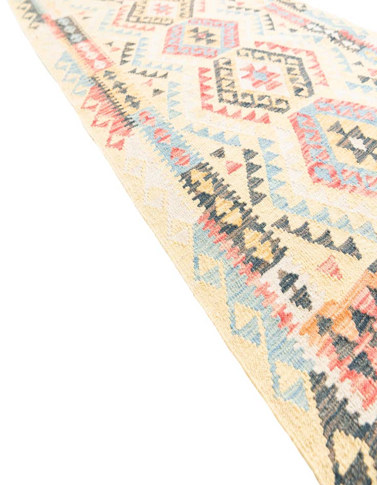 Detail image of  3' 7 x 6' 9  Hand Woven Kilim Maymana Wool Rug
