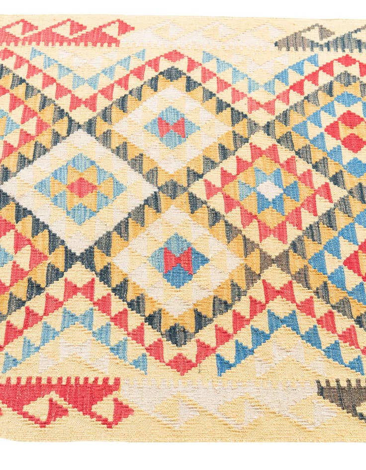 Detail image of  3' 5 x 6' 6  Hand Woven Kilim Maymana Wool Rug