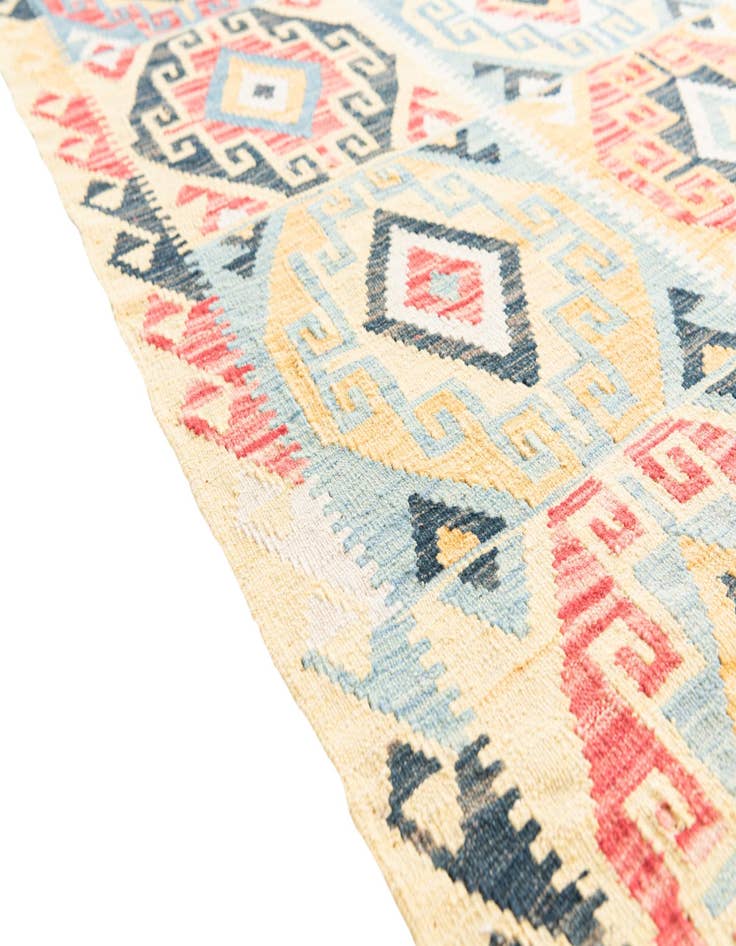Detail image of  3' 5 x 5' 9  Hand Woven Kilim Maymana Wool Rug