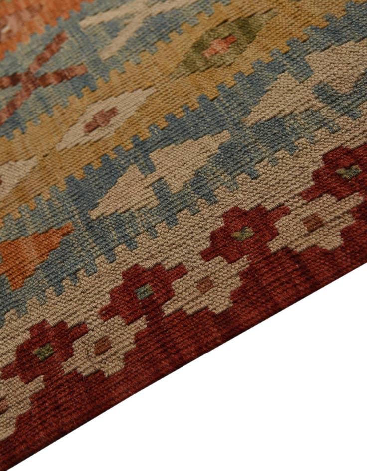 Detail image of  20' 2 x 25' 7  Hand Woven Kilim Maymana Wool Rug