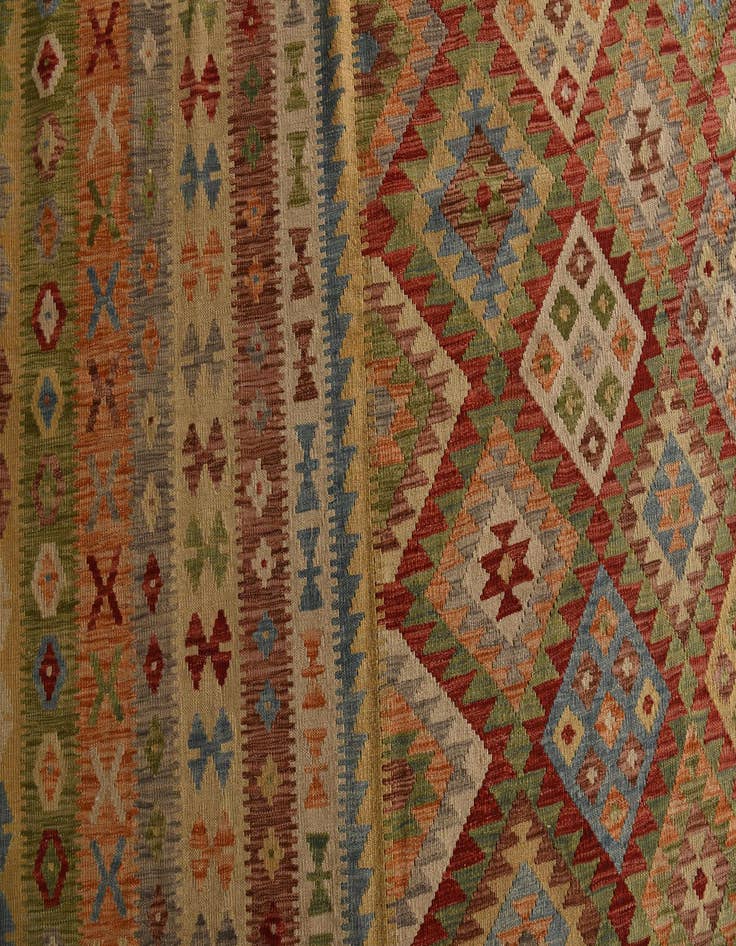 Detail image of  19' 10 x 25' 6  Hand Woven Kilim Maymana Wool Rug