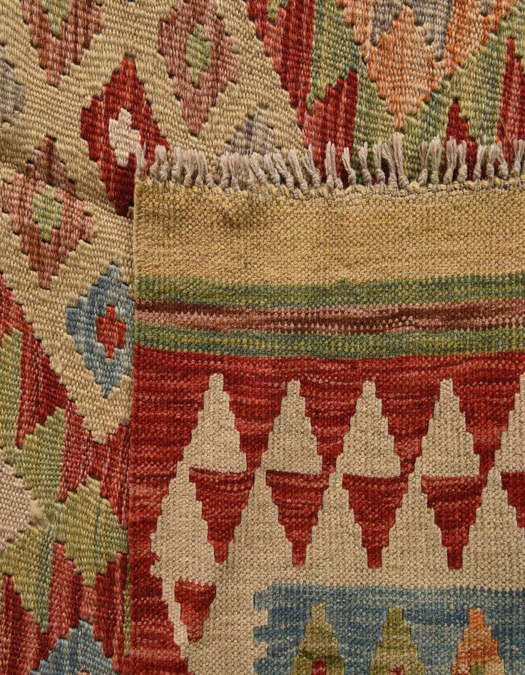 Detail image of  19' 10 x 25' 6  Hand Woven Kilim Maymana Wool Rug