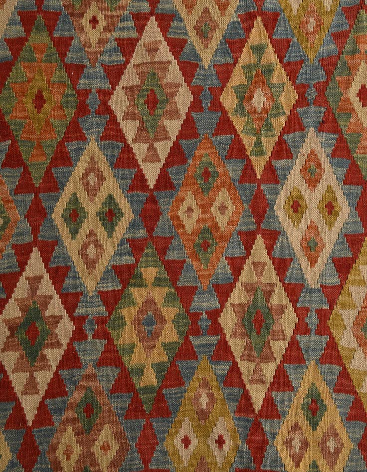 Detail image of  16' x 25' 10  Hand Woven Kilim Maymana Wool Rug
