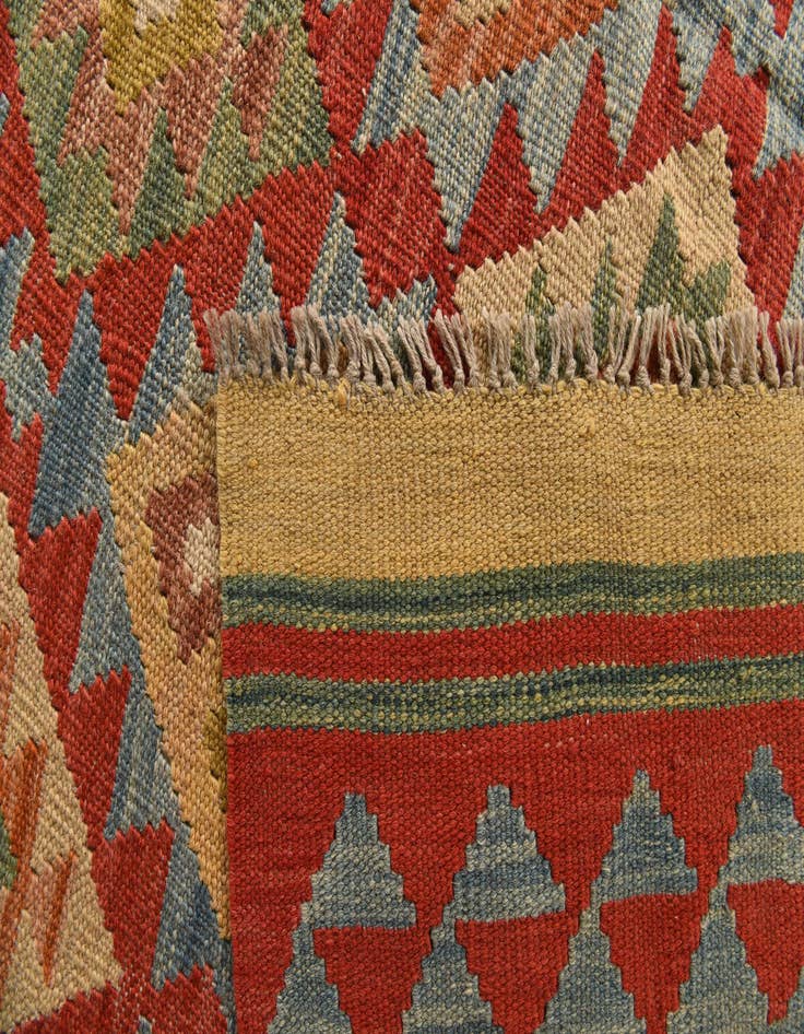 Detail image of  16' x 25' 10  Hand Woven Kilim Maymana Wool Rug