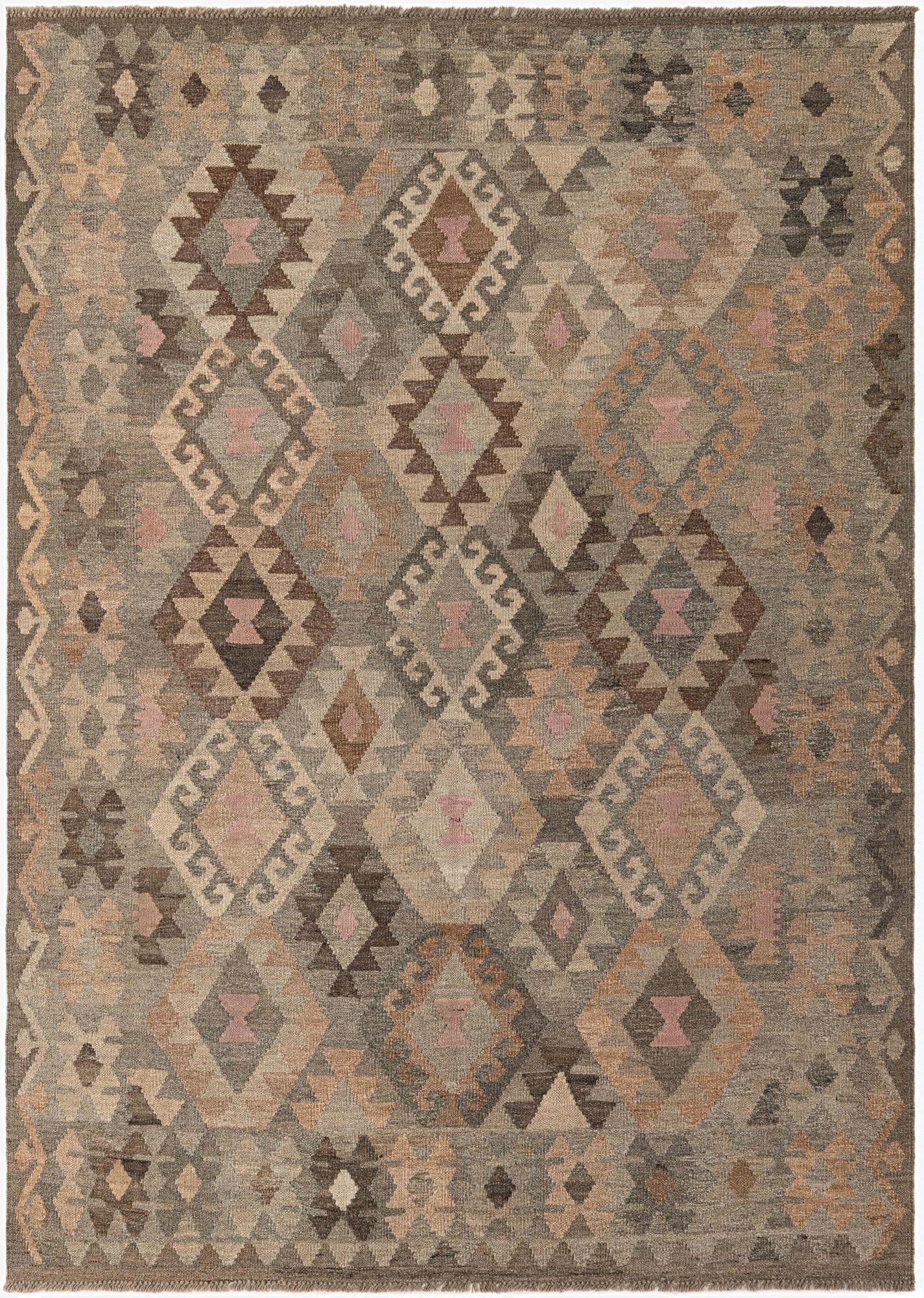  5' 8 x 7' 11  Hand Knotted Kilim Maymana Wool Rug