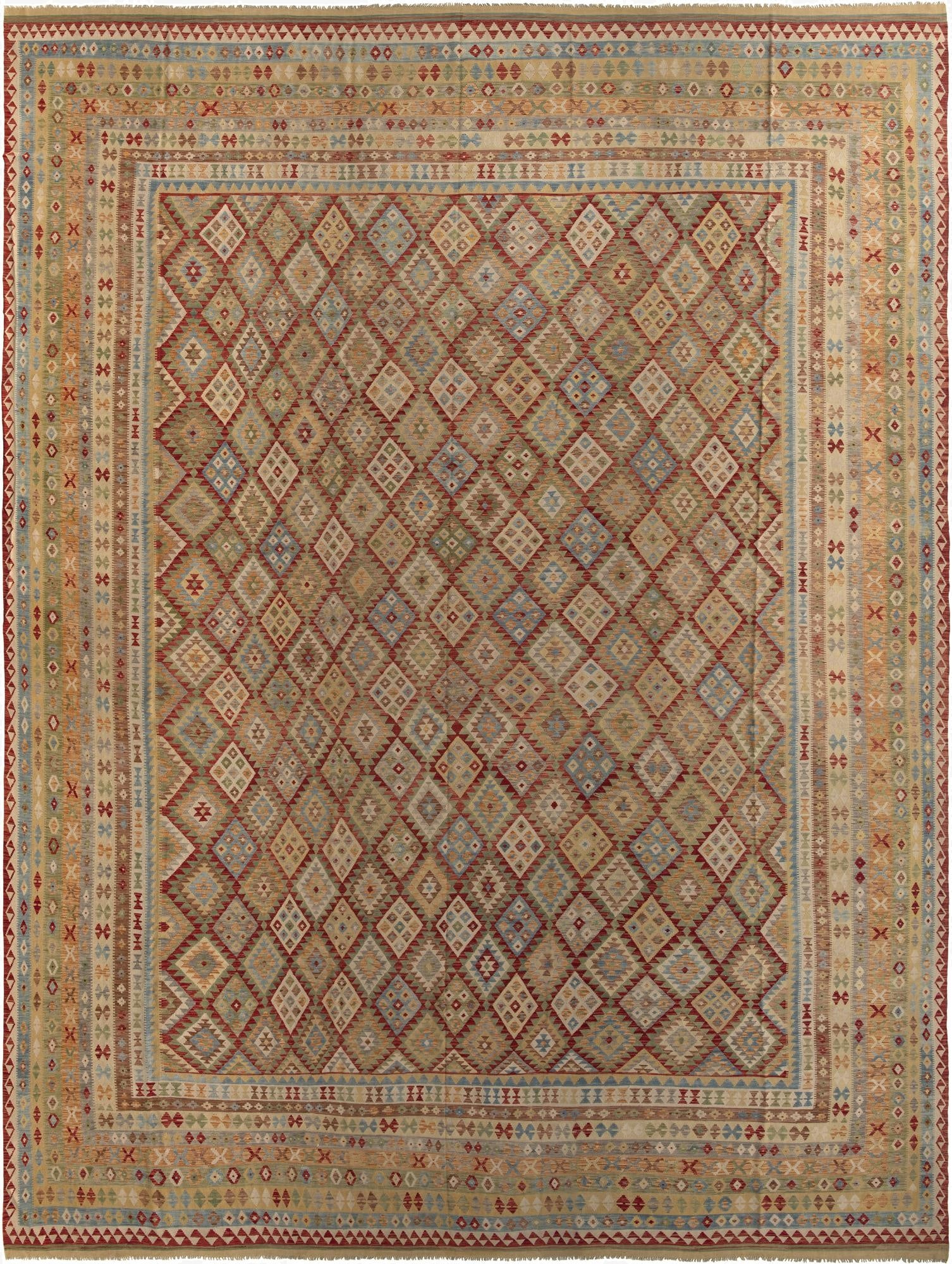  19' 10 x 25' 6  Hand Woven Kilim Maymana Wool Rug