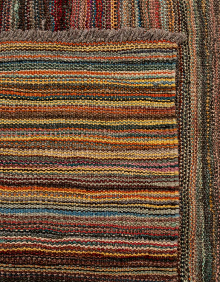 Detail image of  6' 7 x 9' 9  Hand Woven Kilim Modern Wool Rug