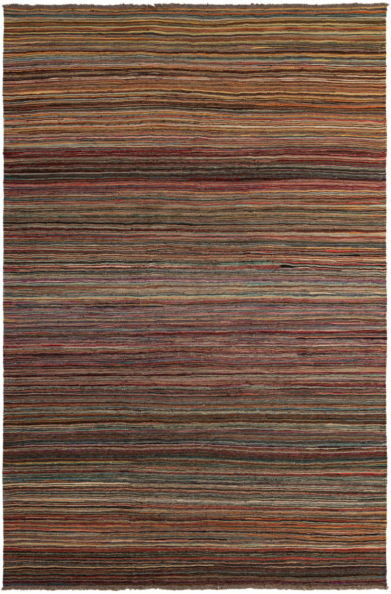  6' 7 x 9' 9  Hand Woven Kilim Modern Wool Rug