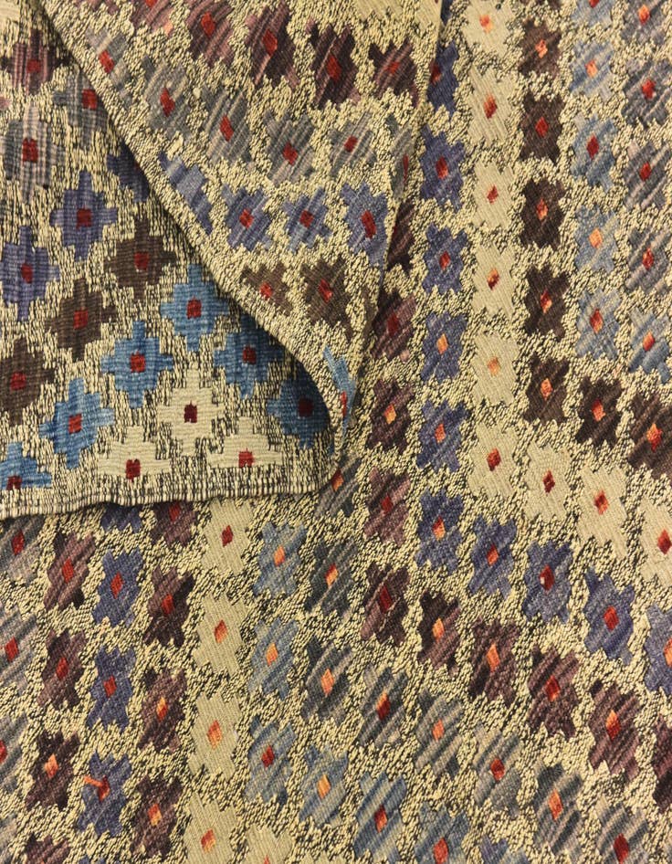 Detail image of  10' 6 x 12' 7  Hand Woven Kilim Modern Wool Rug