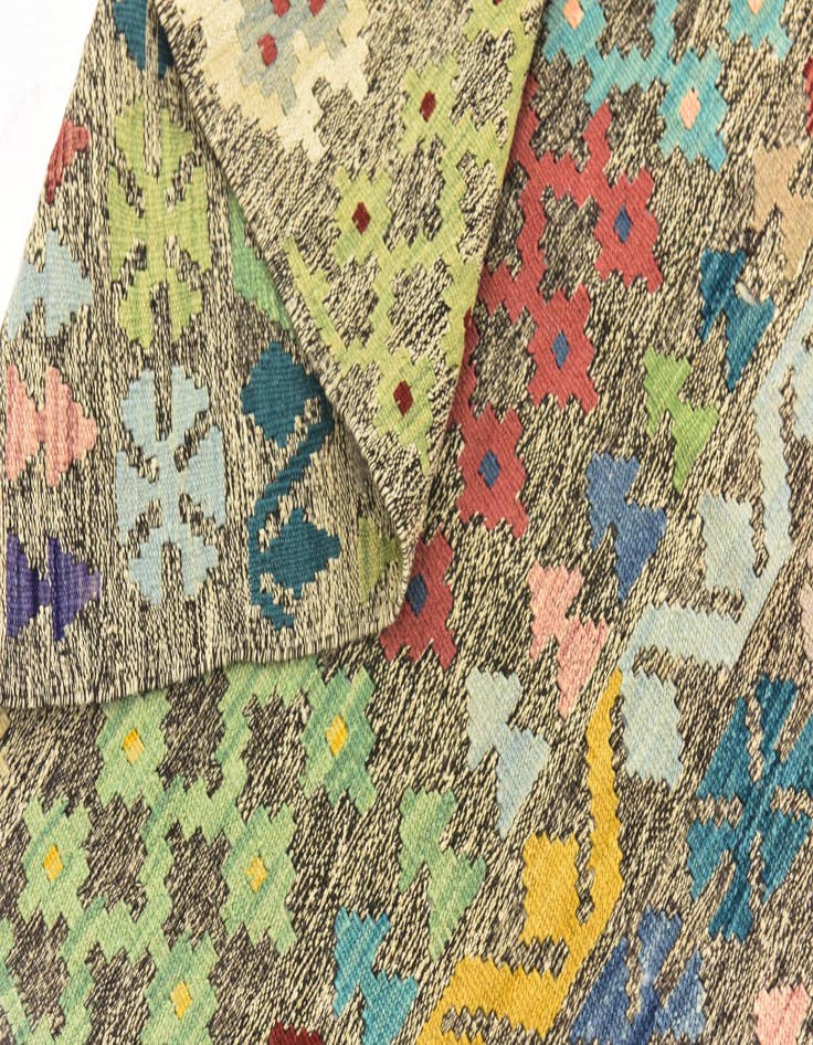 Detail image of  8' 9 x 12'  Hand Woven Kilim Modern Wool Rug