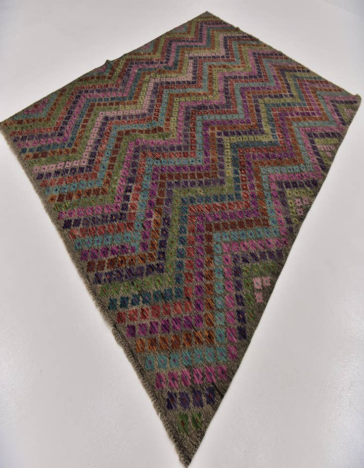 Detail image of  7' 2 x 9' 5  Hand Woven Kilim Modern Wool Rug