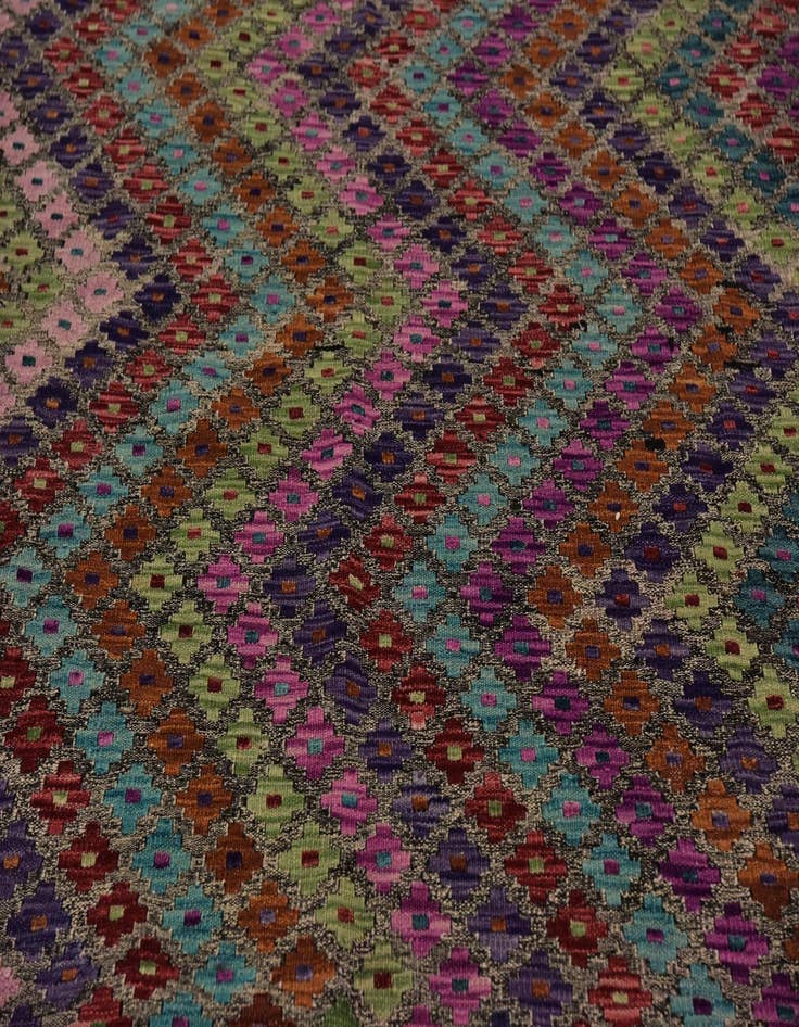 Detail image of  7' 2 x 9' 5  Hand Woven Kilim Modern Wool Rug