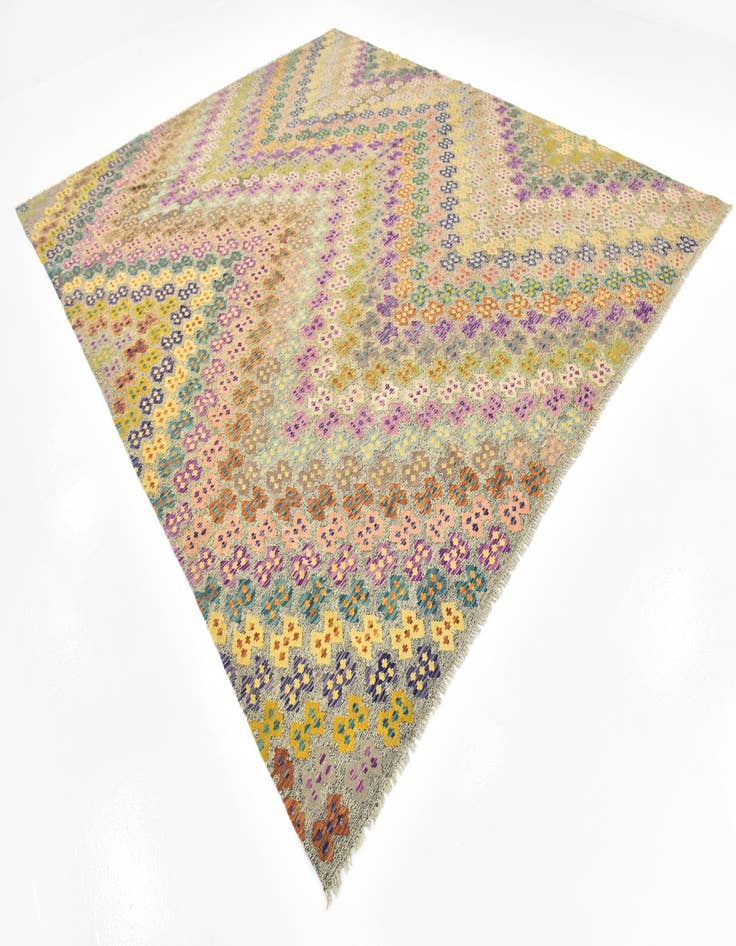 Detail image of  10' 9 x 13'  Hand Woven Kilim Modern Wool Rug