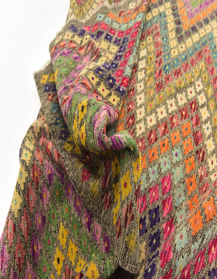 Detail image of  6' 9 x 9' 7  Hand Woven Kilim Modern Wool Rug