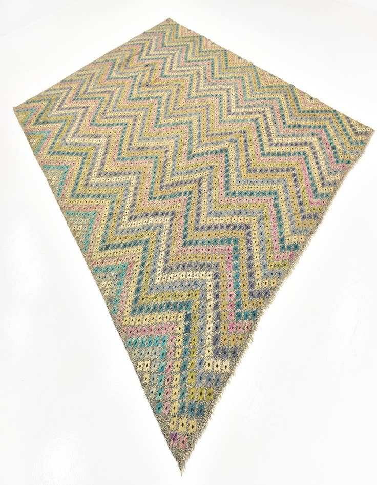 Detail image of  9' x 11' 6  Hand Woven Kilim Modern Wool Rug