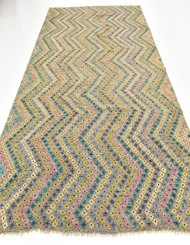 Detail image of  9' x 11' 6  Hand Woven Kilim Modern Wool Rug