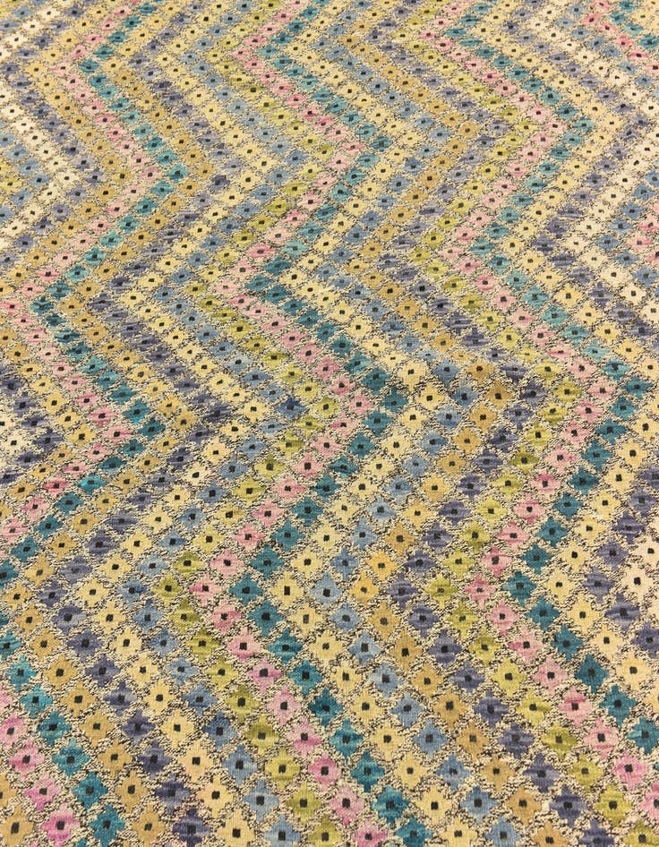 Detail image of  9' x 11' 6  Hand Woven Kilim Modern Wool Rug