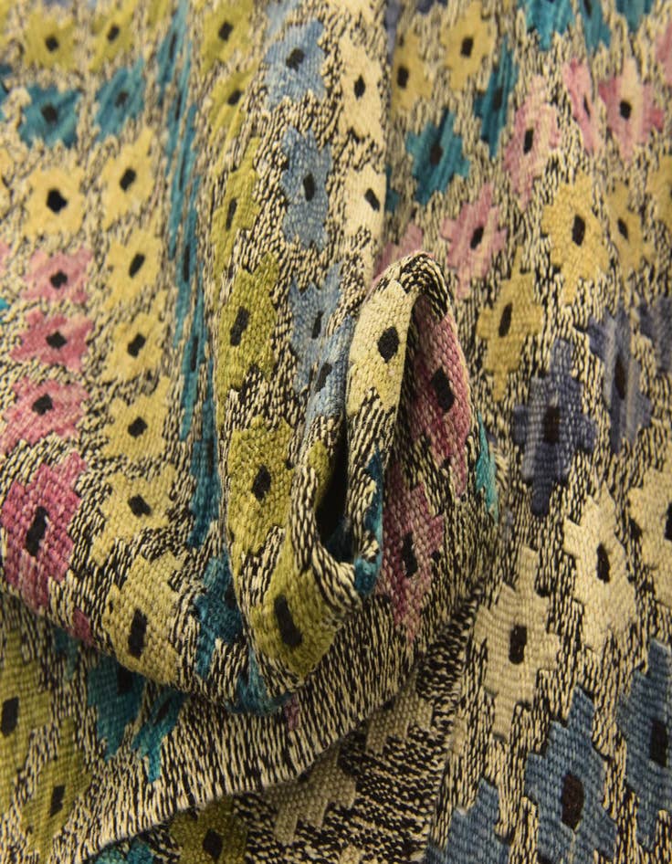 Detail image of  9' x 11' 6  Hand Woven Kilim Modern Wool Rug