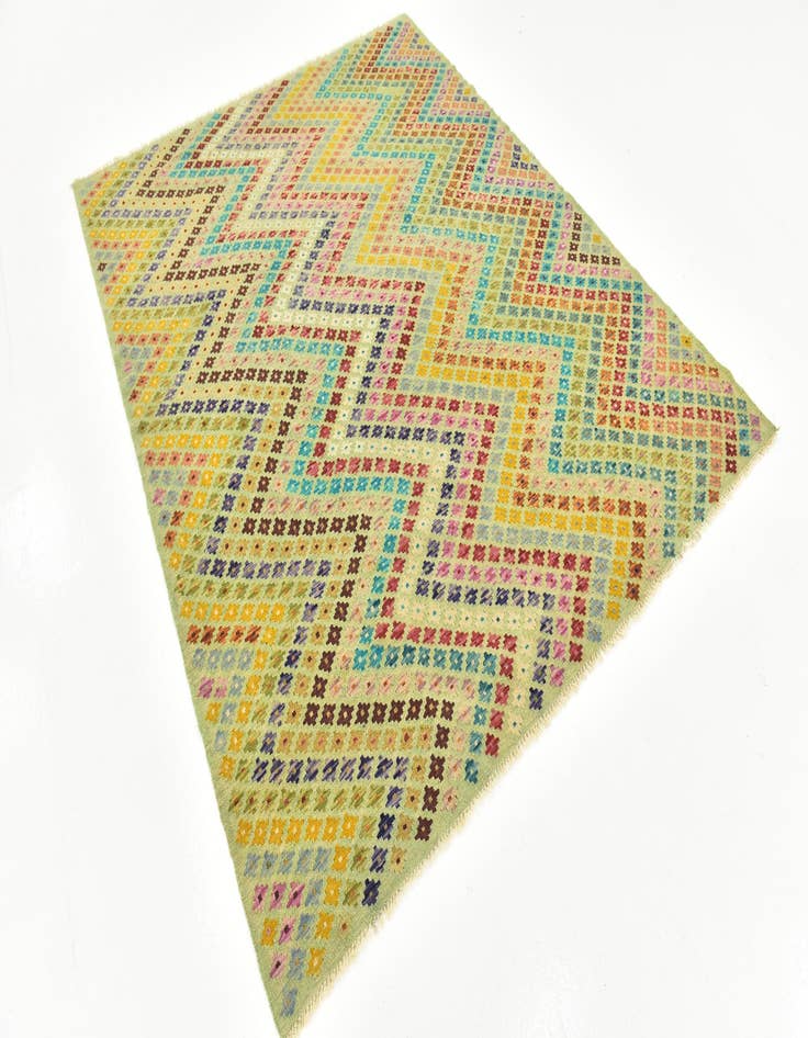 Detail image of  6' 3 x 7' 10  Hand Woven Kilim Modern Wool Rug