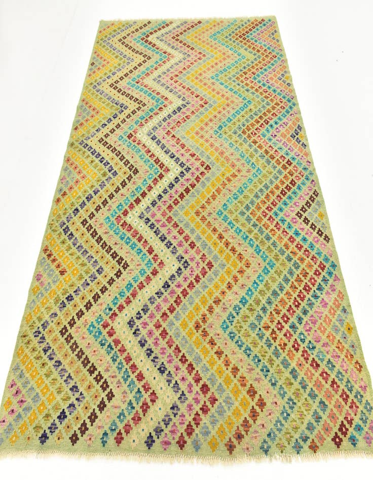 Detail image of  6' 3 x 7' 10  Hand Woven Kilim Modern Wool Rug