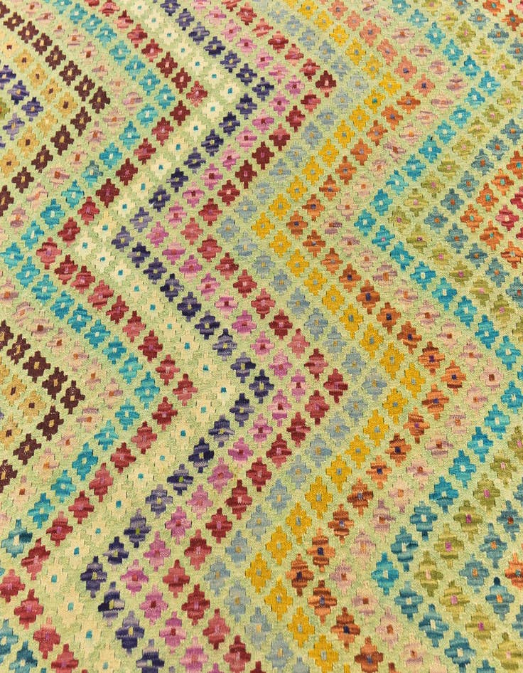 Detail image of  6' 3 x 7' 10  Hand Woven Kilim Modern Wool Rug