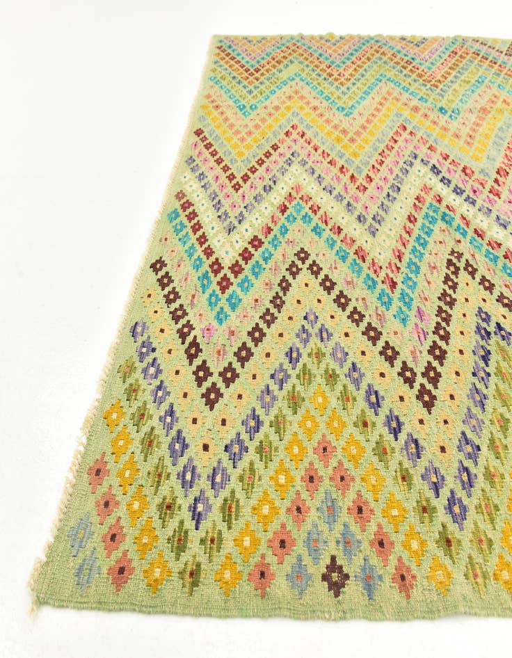 Detail image of  6' 3 x 7' 10  Hand Woven Kilim Modern Wool Rug
