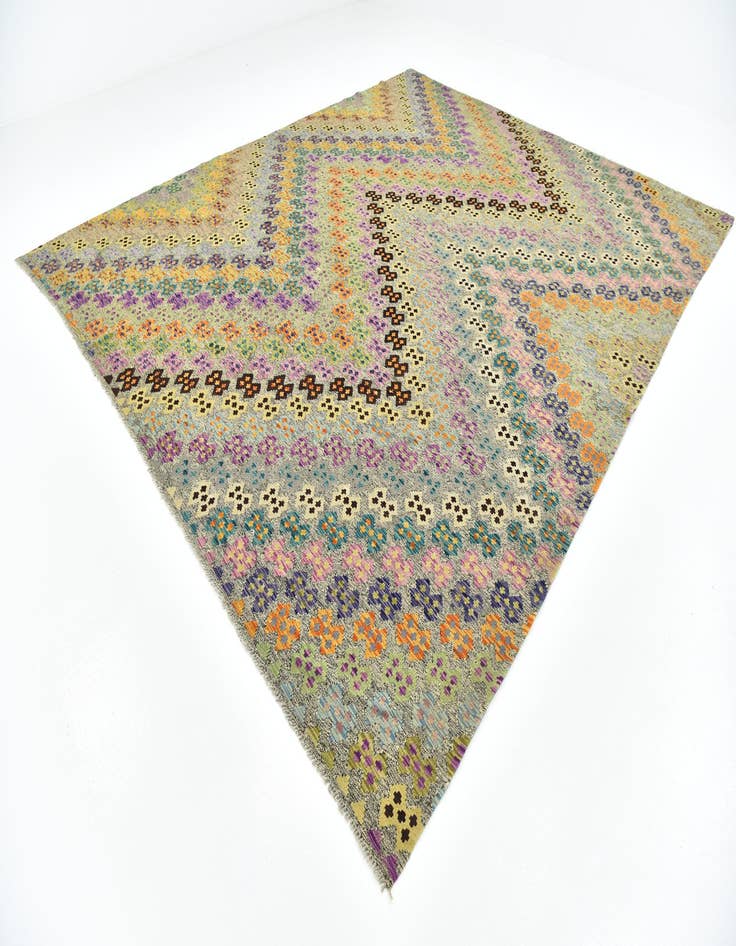 Detail image of  10' 9 x 12' 10  Hand Woven Kilim Modern Wool Rug