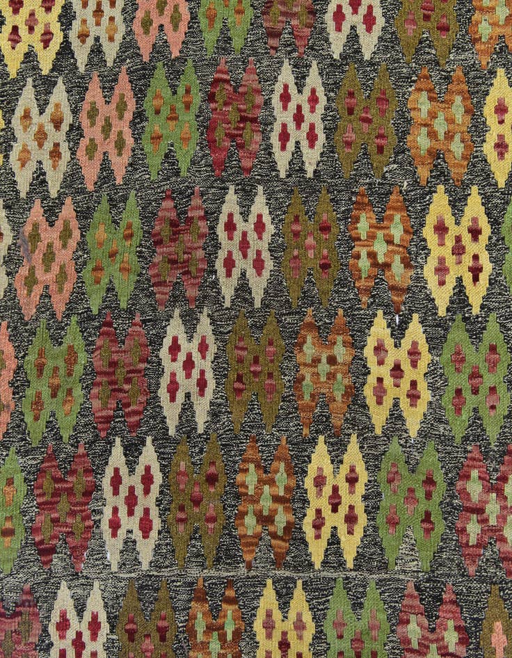 Detail image of  11' x 13'  Hand Woven Kilim Modern Wool Rug
