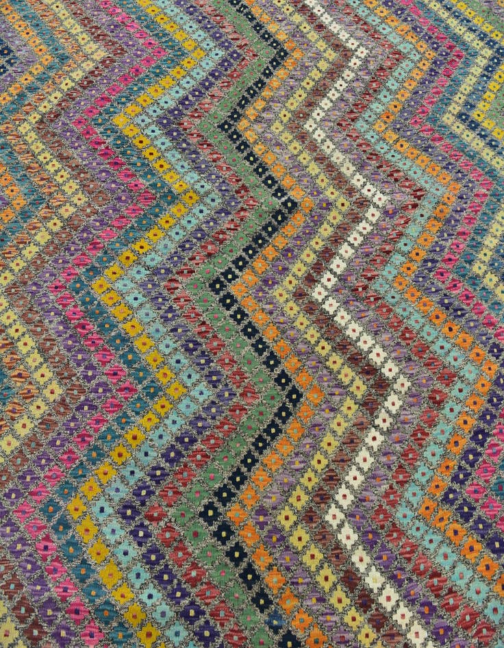 Detail image of  8' 8 x 11' 2  Hand Woven Kilim Modern Wool Rug