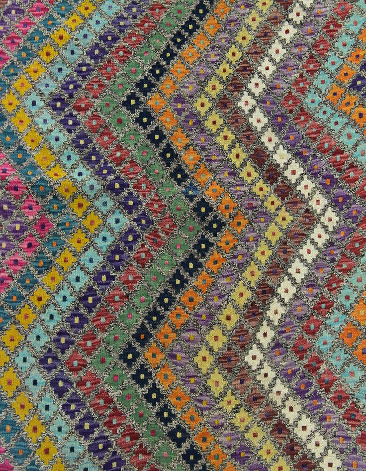 Detail image of  8' 8 x 11' 2  Hand Woven Kilim Modern Wool Rug