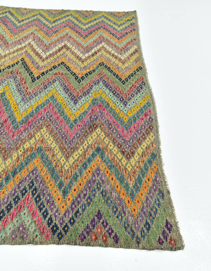 Detail image of  8' 8 x 11' 2  Hand Woven Kilim Modern Wool Rug