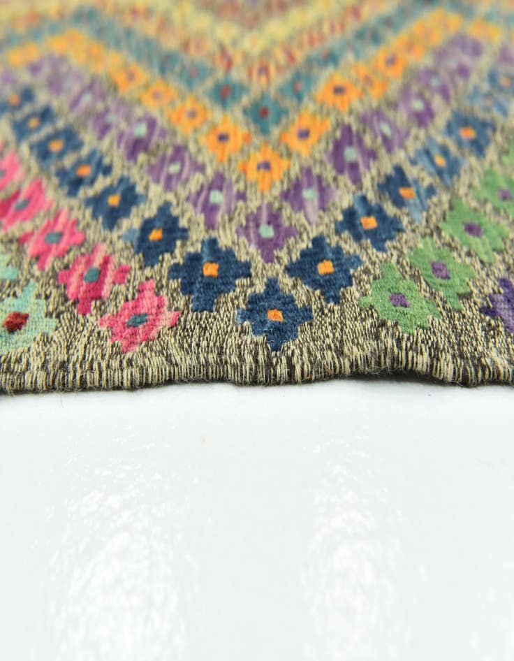 Detail image of  8' 8 x 11' 2  Hand Woven Kilim Modern Wool Rug
