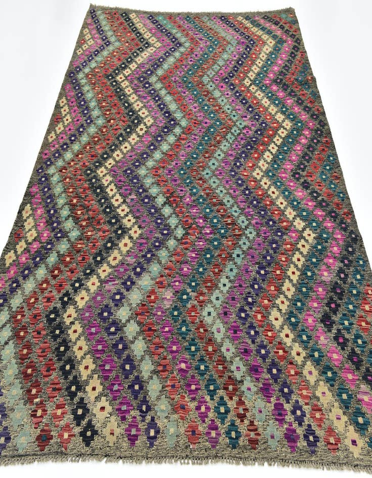 Detail image of  6' 9 x 9' 7  Hand Woven Kilim Modern Wool Rug