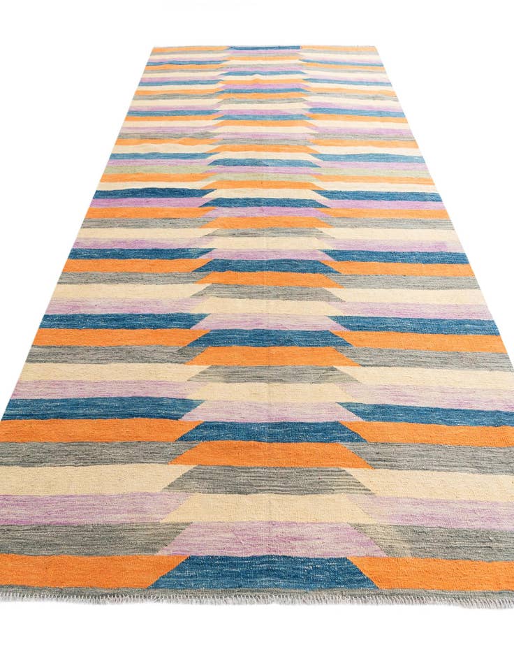 Detail image of  6' 10 x 9' 9  Hand Woven Kilim Modern Wool Rug