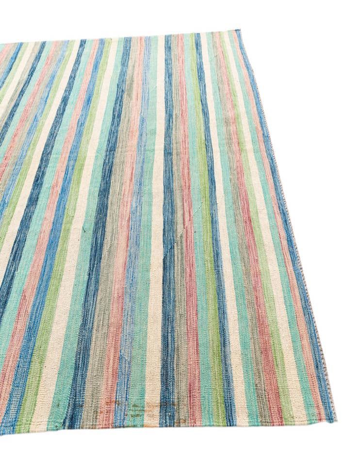 Detail image of  6' 8 x 9' 9  Hand Woven Kilim Modern Wool Rug