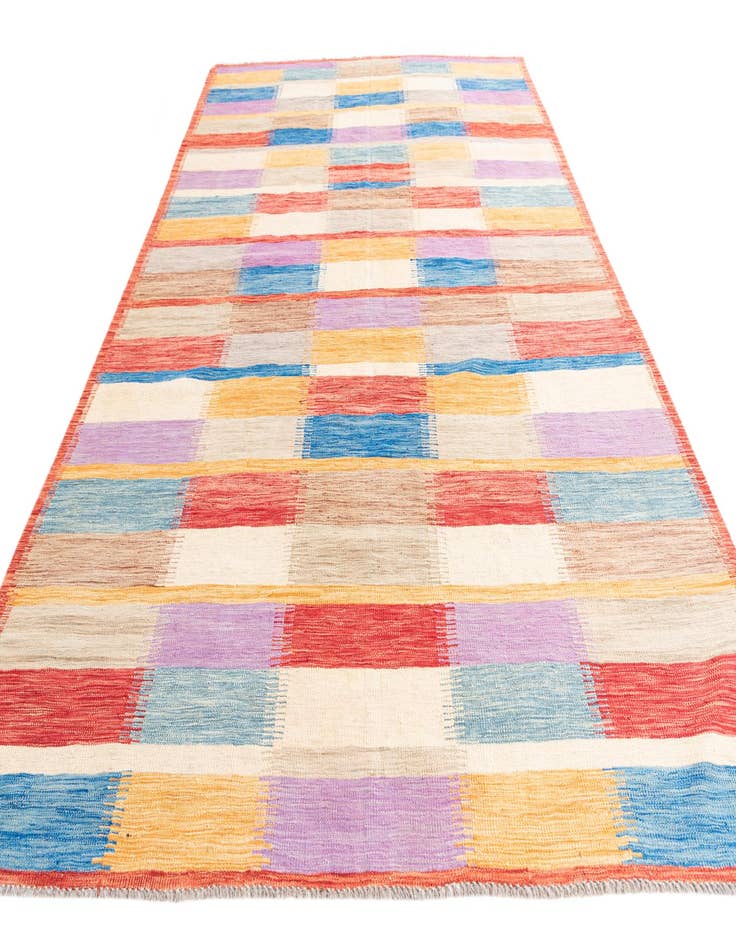 Detail image of  6' 6 x 9' 8  Hand Woven Kilim Modern Wool Rug