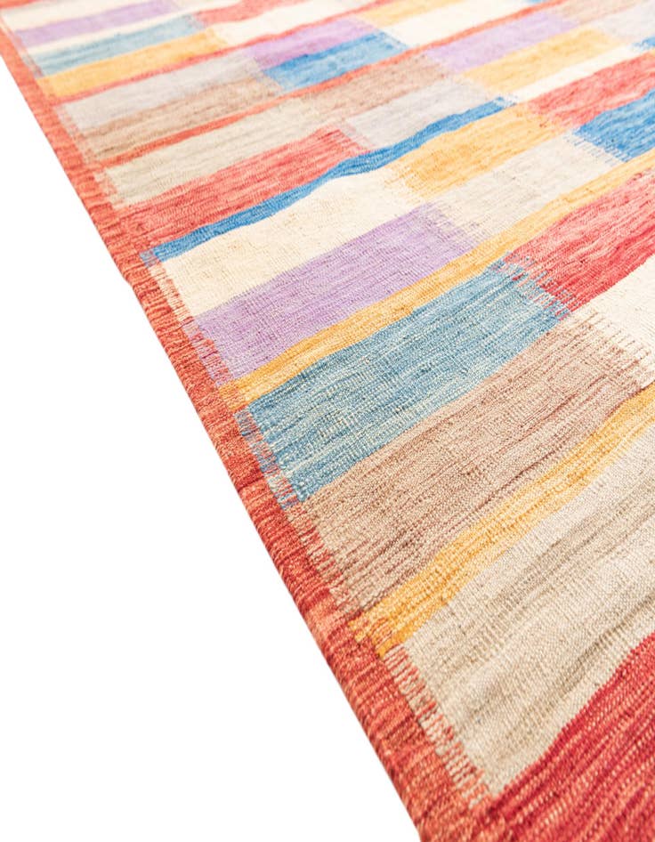 Detail image of  6' 6 x 9' 8  Hand Woven Kilim Modern Wool Rug