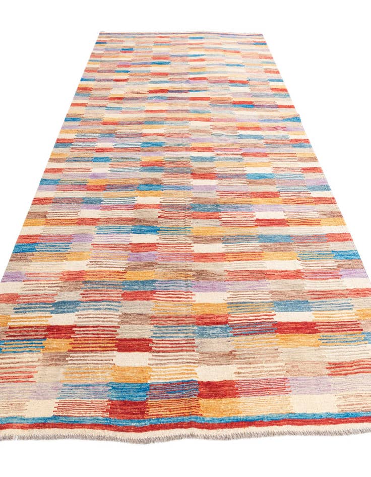 Detail image of  6' 9 x 9' 7  Hand Woven Kilim Modern Wool Rug
