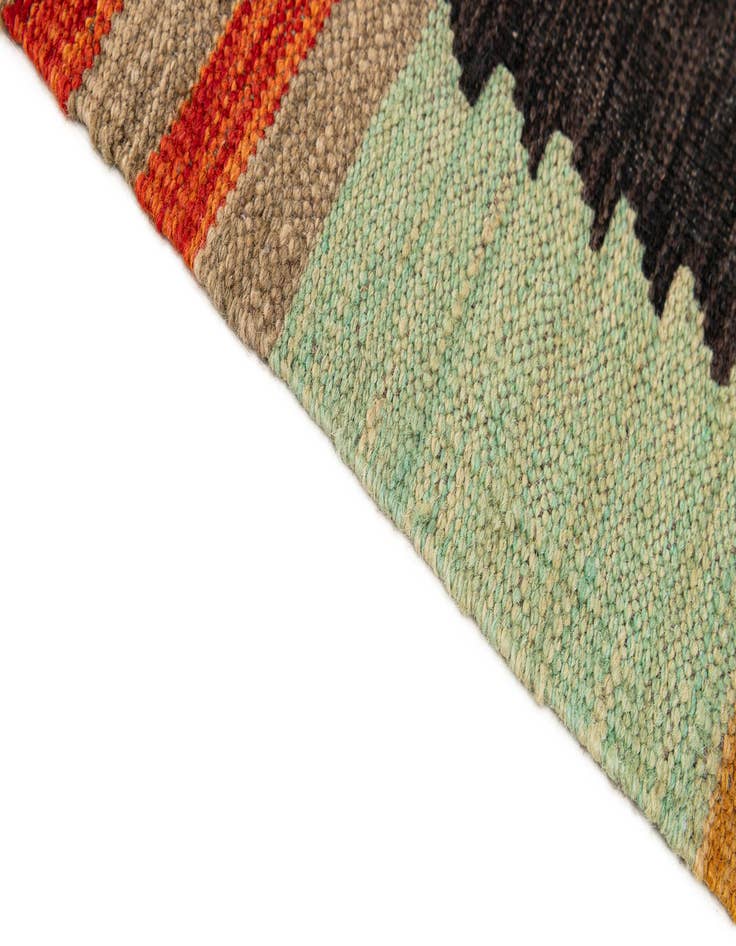 Detail image of  6' 7 x 9' 7  Hand Woven Kilim Modern Wool Rug