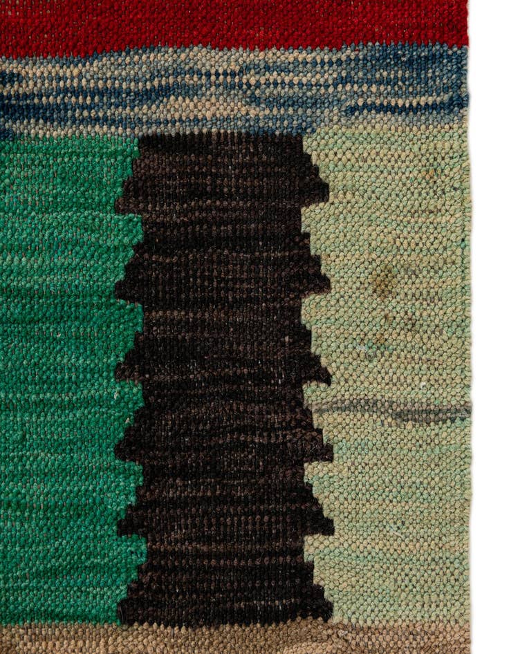 Detail image of  6' 7 x 9' 7  Hand Woven Kilim Modern Wool Rug
