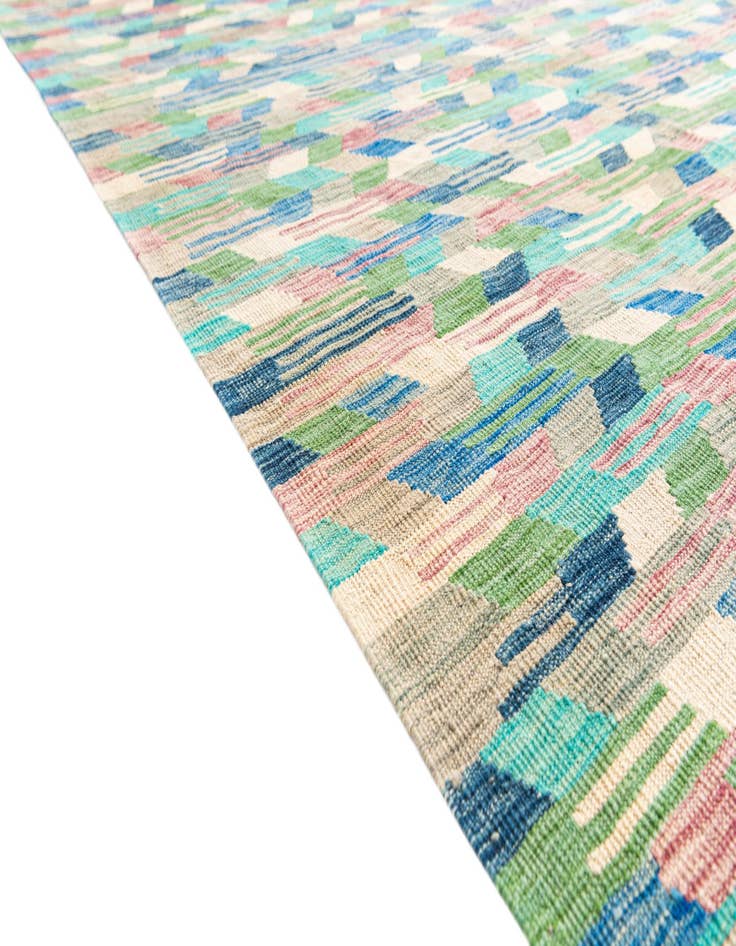 Detail image of  6' 3 x 9' 9  Hand Woven Kilim Modern Wool Rug