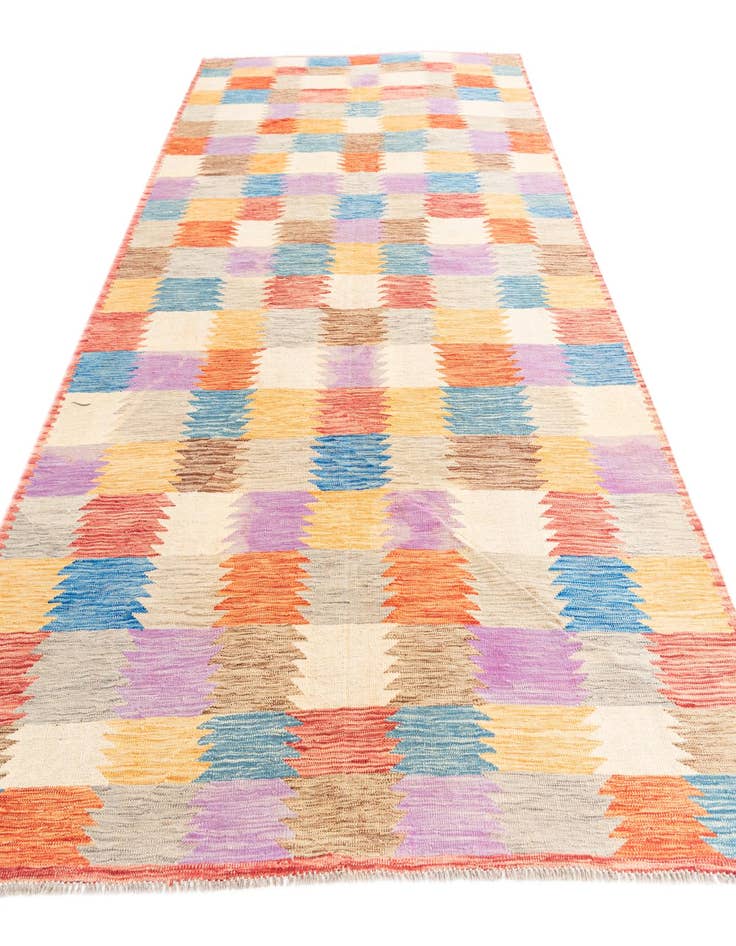 Detail image of  6' 7 x 9' 8  Hand Woven Kilim Modern Wool Rug