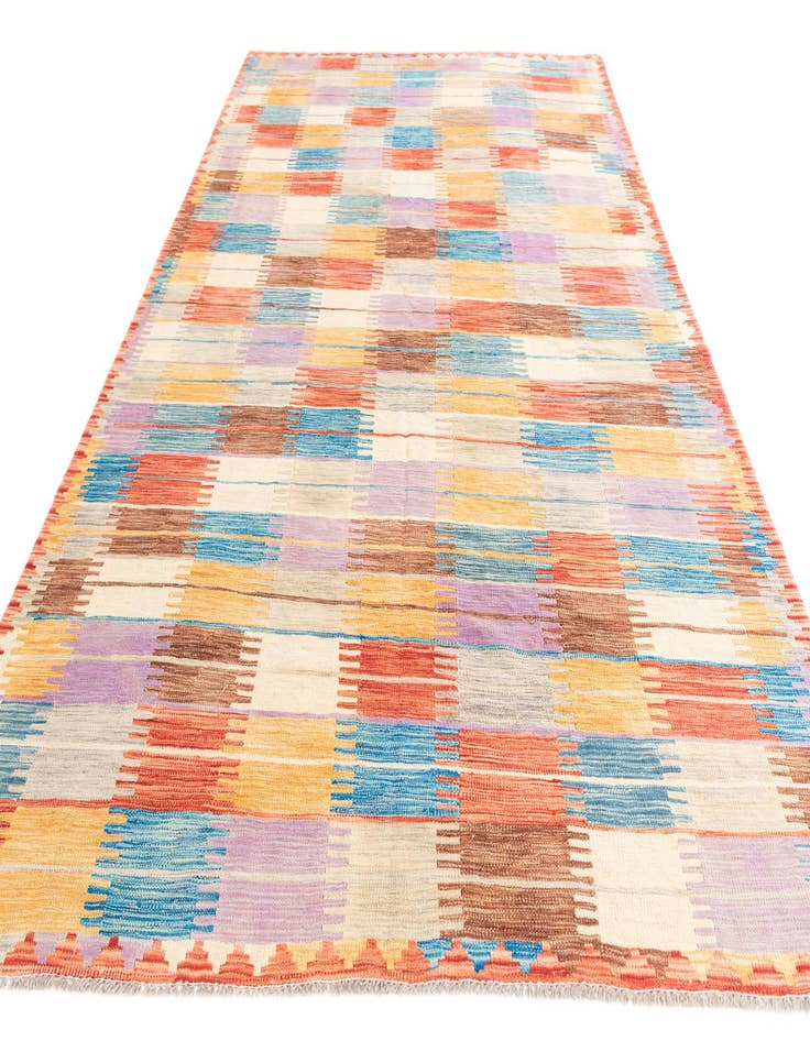 Detail image of  6' 4 x 9' 7  Hand Woven Kilim Modern Wool Rug