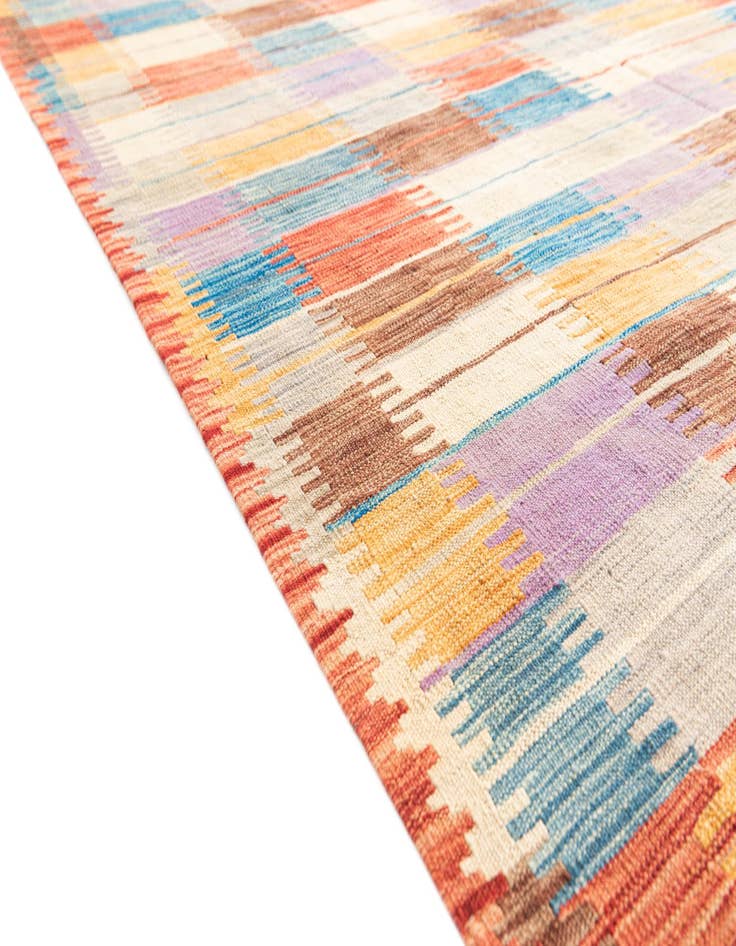 Detail image of  6' 4 x 9' 7  Hand Woven Kilim Modern Wool Rug