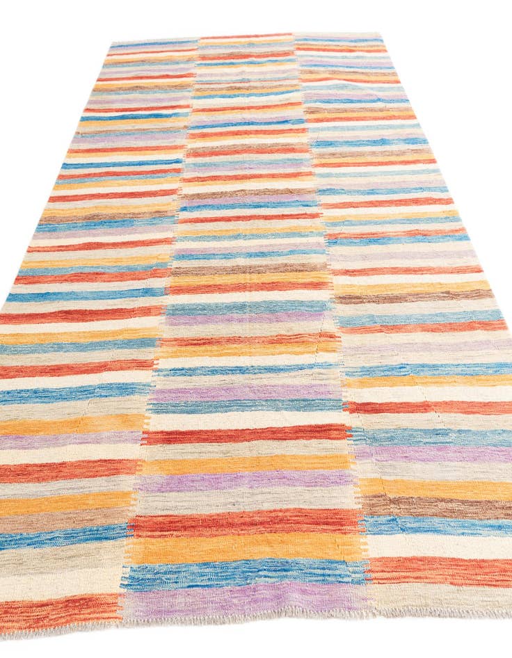 Detail image of  6' 10 x 9' 7  Hand Woven Kilim Modern Wool Rug