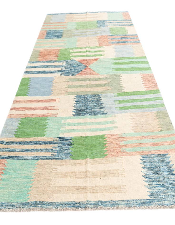 Detail image of  6' 7 x 9' 6  Hand Woven Kilim Modern Wool Rug