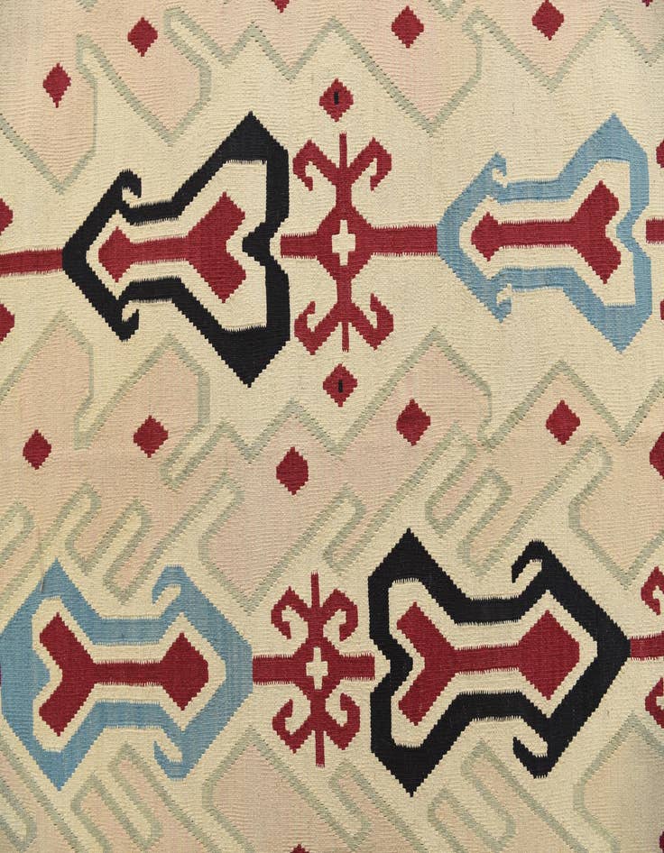 Detail image of  7' 2 x 9' 6  Hand Woven Kilim Modern Wool Rug