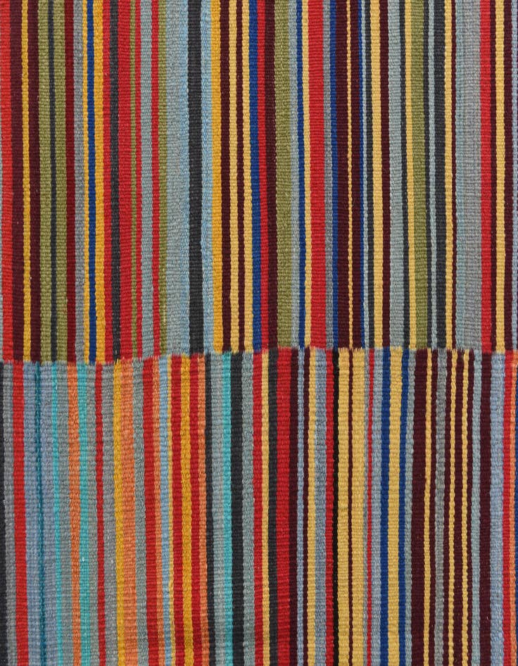 Detail image of  5' 8 x 7' 8  Hand Woven Kilim Modern Wool Rug